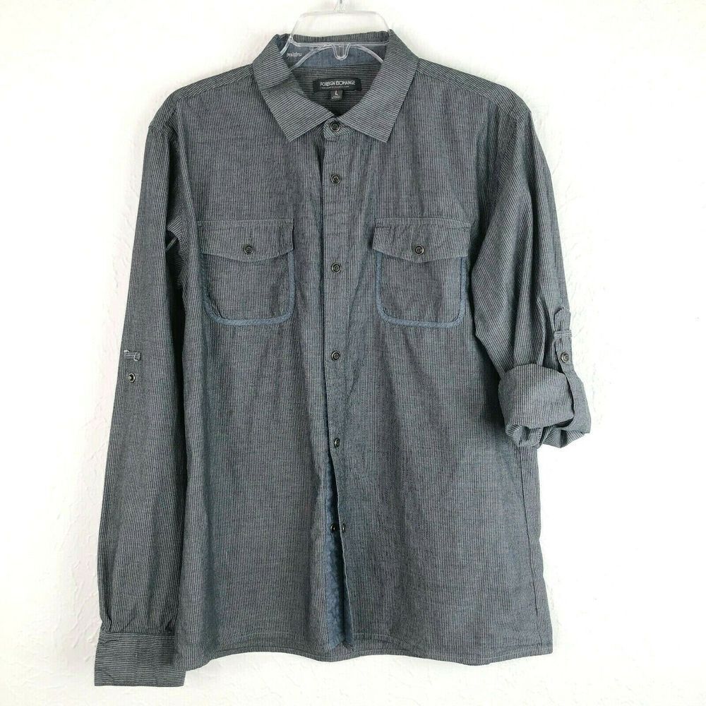 Men's FOREIGN EXCHANGE L/S Shirt Size L Hipster